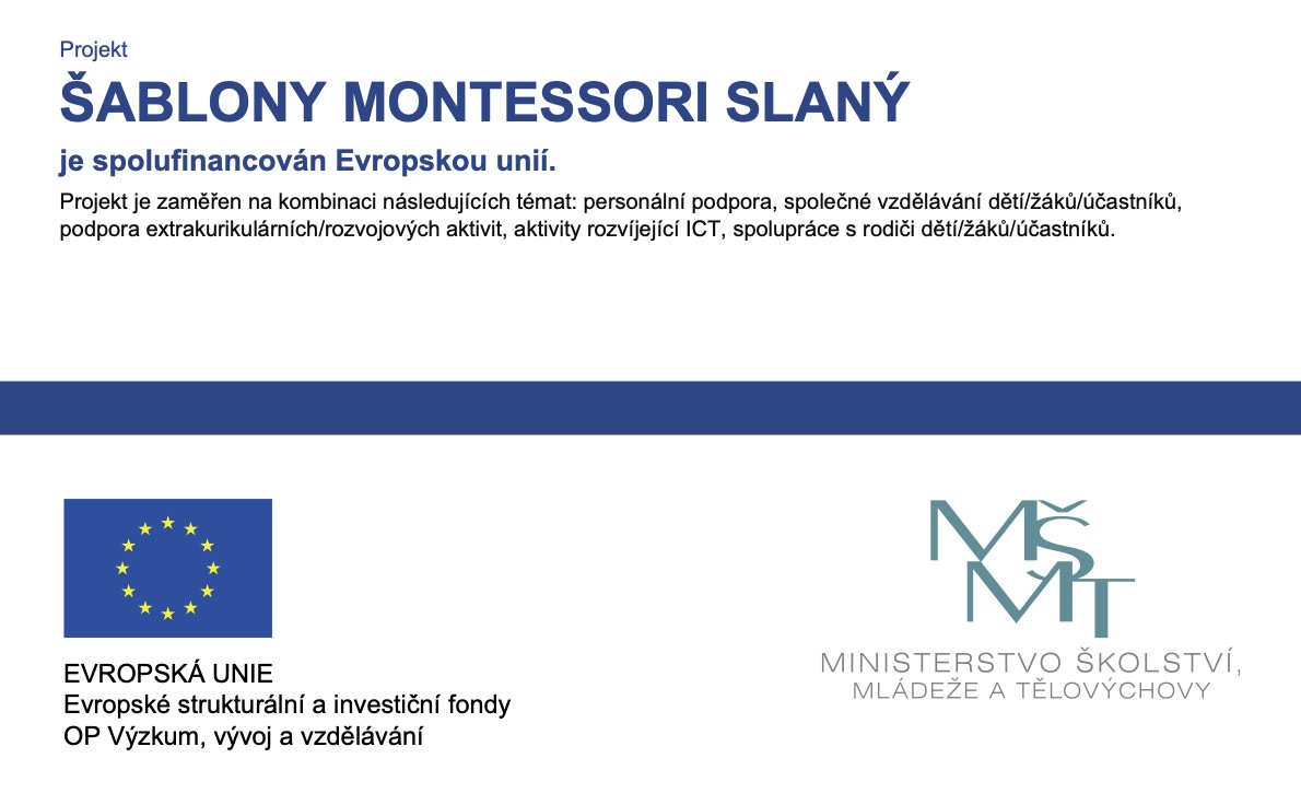 Sablony montessori Slany